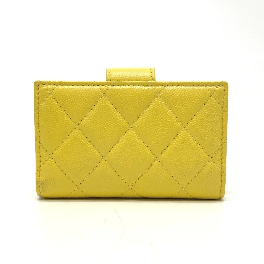 CHANEL Yellow Wallet